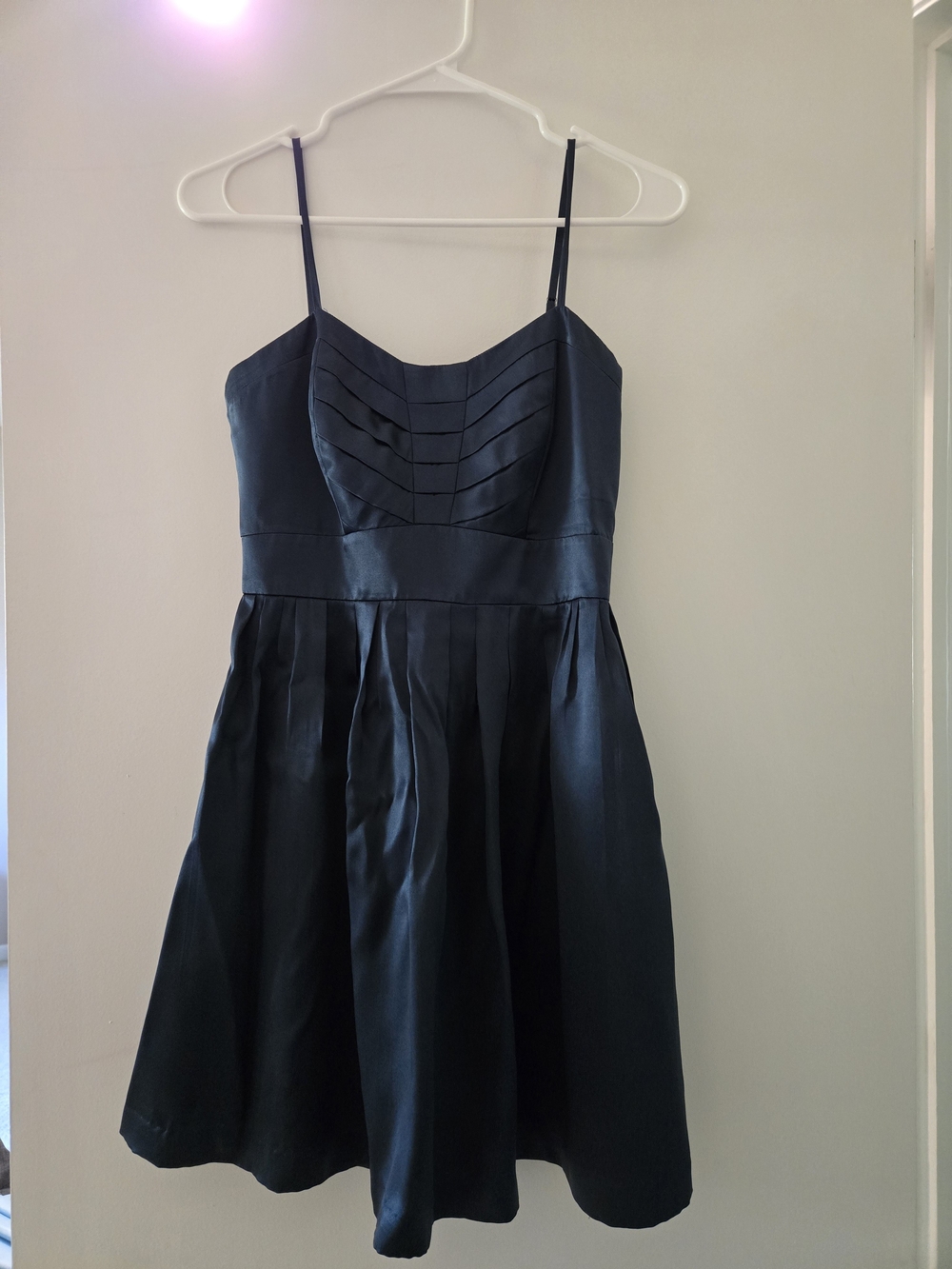Classic Navy Spaghetti-Strap Cocktail Dress